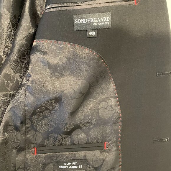 Sondergaard 2 Piece Suit 40R Black - Picture 4 of 11